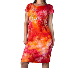 Load image into Gallery viewer, Vintage 1950s Hand Dyed Cotton Floral Lace Dress
