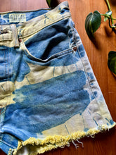 Load image into Gallery viewer, Reverse Tie Dye Levi Denim Cut Off Shorts
