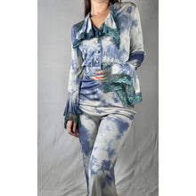 Load image into Gallery viewer, Vintage 1970s Blue Tie Dye Flare Set
