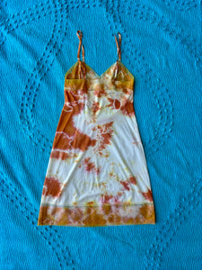 Orange Tie Dye Slip Dress