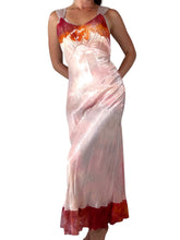 Load image into Gallery viewer, Hand dyed antique 1930s rayon slip dress. 
