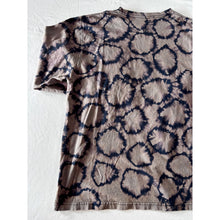 Load image into Gallery viewer, Navy &amp; Purple Shibori Bleach Dyed Carhartt T-Shirt Long Sleeve Size Large
