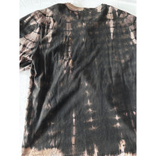 Load image into Gallery viewer, Black &amp; Gray Shibori Bleach Dyed Carhartt T-Shirt Long Sleeve Size Large
