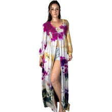 Load image into Gallery viewer, Vintage 1960s Hand Dyed Pink Orange Blue Duster
