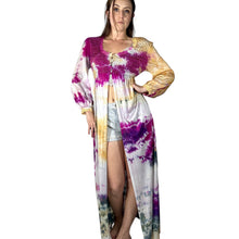 Load image into Gallery viewer, Vintage 1960s Hand Dyed Pink Orange Blue Duster
