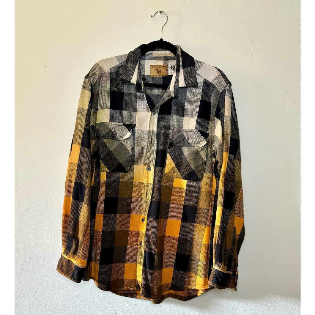 Ombre Dip Dyed Vintage Flannel