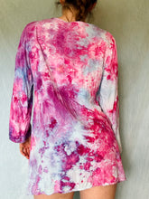 Load image into Gallery viewer, Ice Dyed Pink and Purple Vintage Blouse with Embroidery
