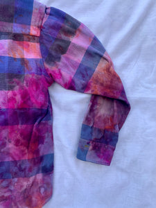 Ice Tie Dyed Blue Pink and Orange Flannel