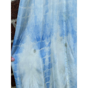 Antique Hand Dyed Slip Dress Ombré Blue Shibori