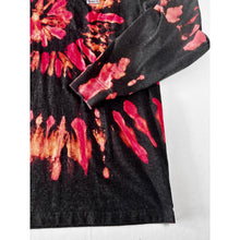 Load image into Gallery viewer, Black &amp; Pink Spiral Reverse Dyed Carhartt T-Shirt Long Sleeve Size Large
