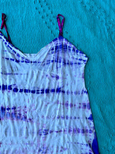 Purple Shibori Slip Dress