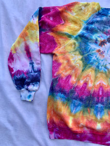 Rainbow Spiral Hand Dyed Crewneck Sweatshirt