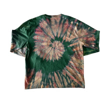 Load image into Gallery viewer, Green &amp; Pink Spiral Reverse Dyed Carhartt T-Shirt Long Sleeve Size Large

