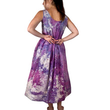Load image into Gallery viewer, Hand Dyed Pink &amp; Purple Vintage 1950s Silk Dress
