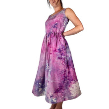 Load image into Gallery viewer, Hand Dyed Pink &amp; Purple Vintage 1950s Silk Dress
