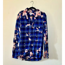 Load image into Gallery viewer, Bleach Dyed Vintage Flannel
