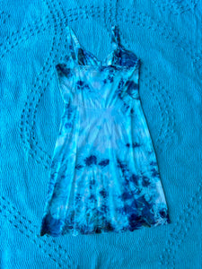 Blue Tie Dye Slip Dress