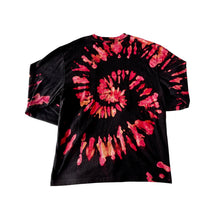 Load image into Gallery viewer, Black &amp; Pink Spiral Reverse Dyed Carhartt T-Shirt Long Sleeve Size Large
