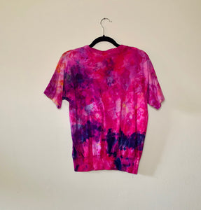Hand Dyed T-shirt - Pink and Navy
