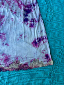 Purple and Blue Tie Dye Slip Dress