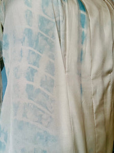 Hand Dyed Pastel Blue Vintage Blouse