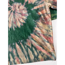 Load image into Gallery viewer, Green &amp; Pink Spiral Reverse Dyed Carhartt T-Shirt Long Sleeve Size Large

