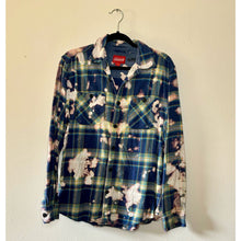 Load image into Gallery viewer, Bleach Dyed Vintage Flannel
