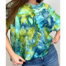 Load image into Gallery viewer, Hand Dyed Vintage T-Shirt - Blue &amp; Green
