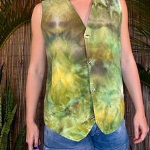 Load image into Gallery viewer, Hand Dyed Green 1980s Denim Vest
