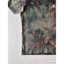 Load image into Gallery viewer, Gray &amp; Purple Ice Dyed Carhartt T-Shirt Short Sleeve Size Small
