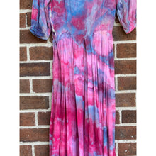 Load image into Gallery viewer, Antique 1940s Hand Dyed Cotton Dress Pink Blue
