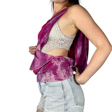 Load image into Gallery viewer, Vintage 1970s Hand Ice Dyed Silk Beaded Scarf Blouse
