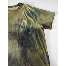 Load image into Gallery viewer, Green &amp; Gray Ice Dyed Carhartt T-Shirt Short Sleeve Size 2XL
