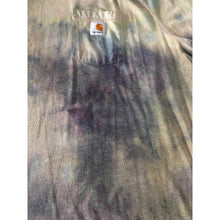 Load image into Gallery viewer, Green &amp; Gray Ice Dyed Carhartt T-Shirt Short Sleeve Size 2XL
