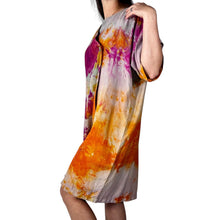 Load image into Gallery viewer, Hand Dyed Vintage 1980s Silk Shift Dress
