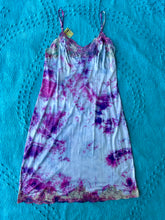 Load image into Gallery viewer, Purple and Blue Tie Dye Slip Dress
