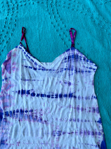 Purple Shibori Slip Dress