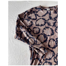 Load image into Gallery viewer, Navy &amp; Purple Shibori Bleach Dyed Carhartt T-Shirt Long Sleeve Size Large
