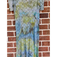 Load image into Gallery viewer, Antique 1930s 1940s Hand Dyed Blue Green Lace Dress
