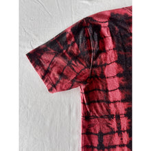 Load image into Gallery viewer, Black &amp; Pink Shibori Bleach Dyed Carhartt T-Shirt Short Sleeve Size Small
