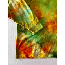 Load image into Gallery viewer, Lime Green Orange &amp; Yellow Ice Dyed Carhartt T-Shirt Long Sleeve Size Large
