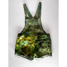 Load image into Gallery viewer, Ice Dyed Overall Shorts Dark Green
