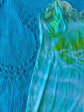 Load image into Gallery viewer, Lime Green and Turquoise Tie Dye Slip Dress
