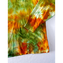 Load image into Gallery viewer, Lime Green Orange &amp; Yellow Ice Dyed Carhartt T-Shirt Long Sleeve Size Large

