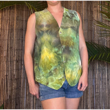 Load image into Gallery viewer, Hand Dyed Green 1980s Denim Vest
