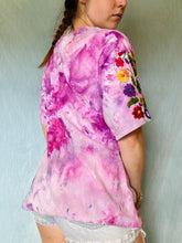 Load image into Gallery viewer, Ice Dyed Pink Boho Vintage Top with Embroidery
