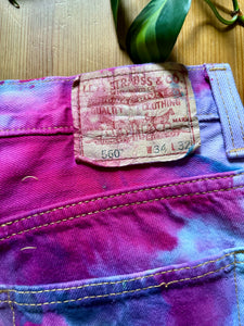 Ice Dyed Vintage Levi Cut Off Shorts