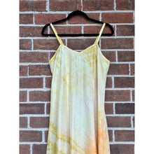 Load image into Gallery viewer, Hand Dyed Antique Slip Dress Yellow Orange Ombre
