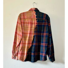 Load image into Gallery viewer, Split Bleach Dyed Vintage Flannel
