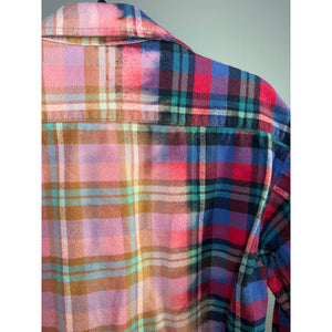 Split Bleach Dyed Vintage Flannel